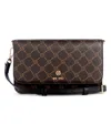 Nine West Women's Lockup 9 Phone Crossbody Wallet In Brown Black