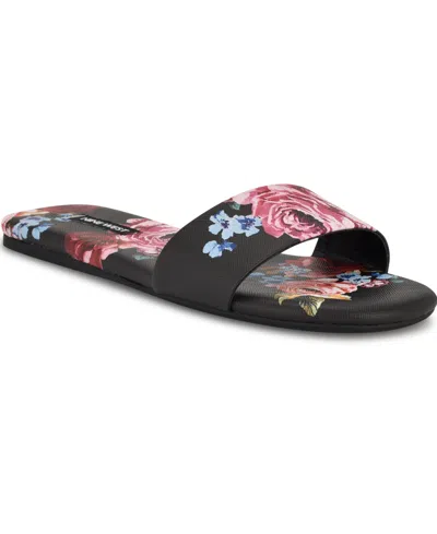 NINE WEST WOMEN'S LOLIPOP FLAT SLIDE SANDALS