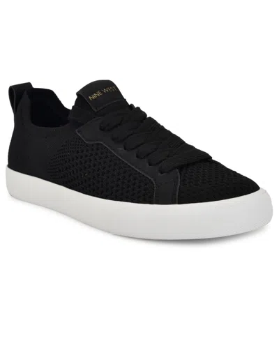 Nine West Women's Looki Mesh Lace-up Sneakers In Black