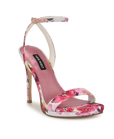 Nine West Loola Ankle Strap Sandal In Medium Pink