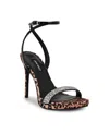 Nine West Women's Loola Ankle Strap High Stiletto Sandals In Animal Print