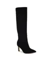 Nine West Lorthey Pointed Toe Knee High Boot In Black