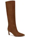 Nine West Women's Lorthey Wide Calf Tall Stiletto Dress Boots In Brown