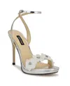 Nine West Women's Lovely Stiletto Heel Dress Sandals In Silver Mirror Metallic