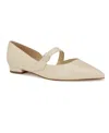 Nine West Women's Luso Pointy Toe Slip-on Dress Flats In Cream Leather