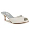 Nine West Women's Luvlie Bridal Satin Peep Toe Kitten Heel Pumps