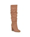 Nine West Women's Magnett Block Heel Slouchy Knee High Boots In Cognac