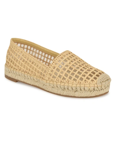 Nine West Women's Mansa Slip-on Round Toe Casual Espadrilles In Light Natural - Manmade