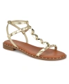 Nine West Women's Marcila Embellished Round Toe Casual Sandals In Gold