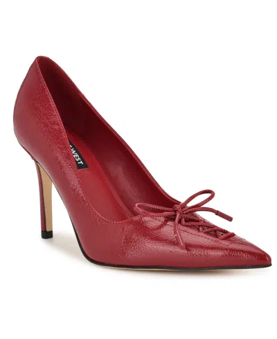 Nine West Women's Marsen Lace-up Stiletto Pumps In Red