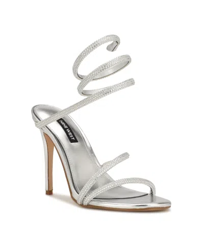 Nine West Maskil Sandal In Silver