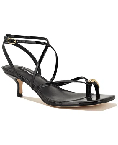 Nine West Women's Mays Kitten Heel Dress Sandals In Black