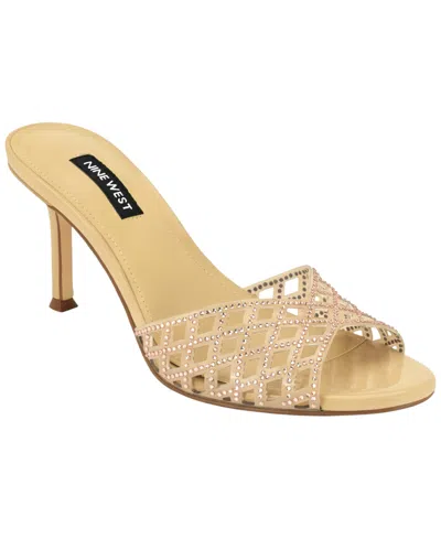 Nine West Mazzy Slide Sandal In Gold