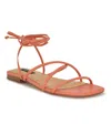 Nine West Mikila Ankle Wrap Sandal In Orange