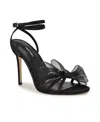 Nine West Womens Bow Man Made Ankle Strap In Black