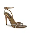 Nine West Women's Missey Open Toe Stiletto Heel Dress Sandals In Bronze