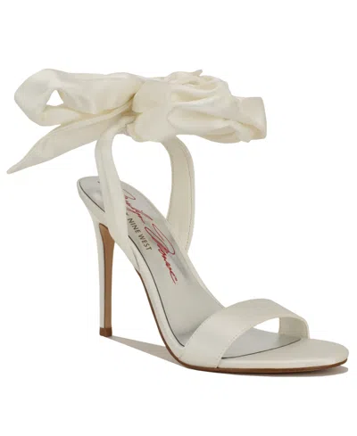 Nine West Mmonroe Ankle Wrap Sandal In White