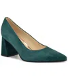 Nine West Women's Monda Block Heel Slip-on Dress Pumps In Green