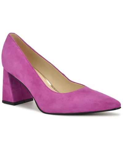 Nine West Women's Monda Block Heel Slip-on Dress Pumps In Pink