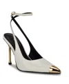 Nine West Women's Monroh Pointy Toe Dress Pumps In White Patent