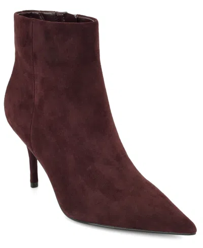 Nine West Galz Pointed Toe Bootie In Red