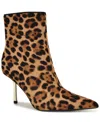 Nine West Women's Narend Pointy Toe Stiletto Dress Booties In Animal Print