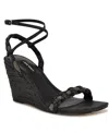 Nine West Nashy Ankle Strap Espadrille Wedge Sandal In Black