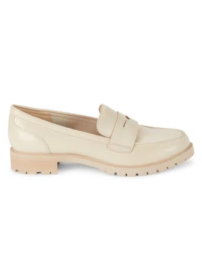 Nine West Women's Naveen Apron Toe Penny Loafers In Light Natural