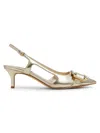 Nine West Neeri Pointed Toe Slingback Pump In Gold