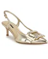 Nine West Neeri Pointed Toe Slingback Pump In Gold