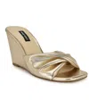 Nine West Nikhil Wedge Sandal In Gold
