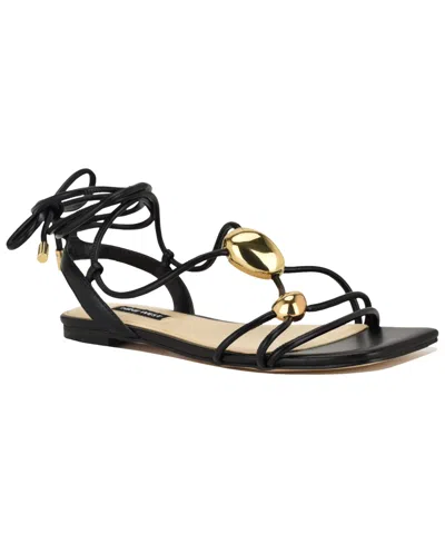 Nine West Women's Niraa Strappy Tie-up Sandals In Blue