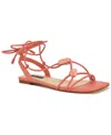 Nine West Niraa Ankle Wrap Sandal In Orange