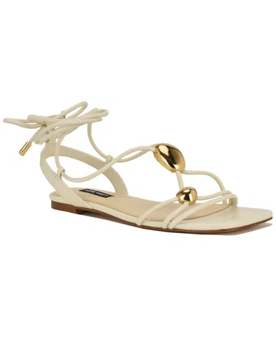 NINE WEST WOMEN'S NIRAA STRAPPY TIE-UP SANDALS