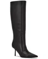 Nine West Women's Kimdee 9x9 Tall Stiletto Dress Boots In Black