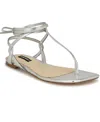Nine West Norta Ankle Wrap Sandal In Silver