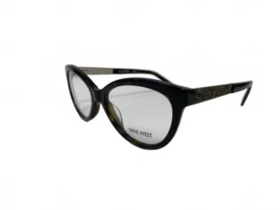 Nine West Women's Nw5077 Cat Eye Eyeglasses In Shinny Black