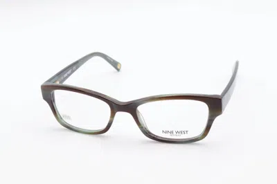 Nine West Women's Nw5088 Rectangle Eyeglasses In Brown Teal