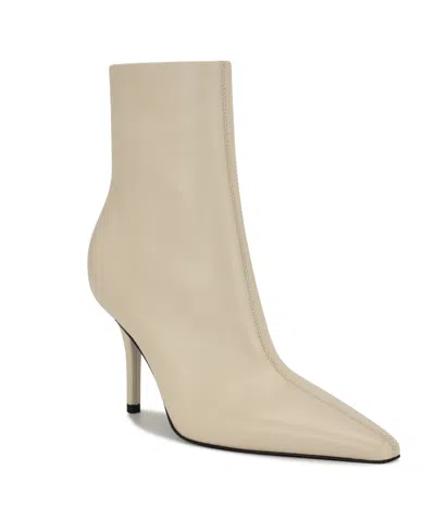 Nine West Women's Ohmy Pointy Snip Toe Stiletto Booties In White