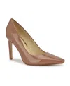 Nine West Oraye 3 Womens Padded Insole Patent Pumps In Medium Natural Patent
