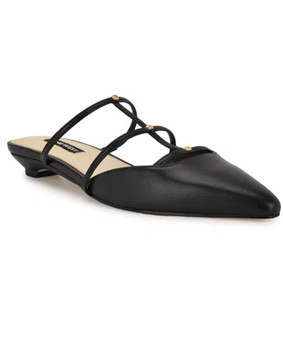 Nine West Women's Paoly Caged Slip-on Mule Flats In Black