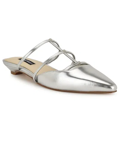NINE WEST WOMEN'S PAOLY CAGED SLIP-ON MULE FLATS
