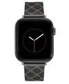 Nine West Women's Patterned Stainless Steel Mesh Band Designed For Apple Watch 42mm (series 1-3 Only) & 44/45/ In Black