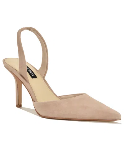 Nine West Women's Paytie Suede Slingback Pumps In Brown