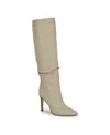 Nine West Women's Perino Pointy Toe Stiletto Heel Knee High Boots In Cream