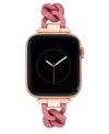 Nine West Women's Plastic Chain Link Bracelet Designed For Apple Watch 42mm (series 1-3 Only) & 44/45/46/49mm In Pink,rose Gold-tone