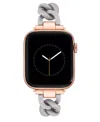 Nine West Women's Plastic Chain Link Bracelet Designed For Apple Watch 42mm (series 10) & 38/40/41mm In Gray,rose Gold-tone
