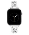 Nine West Women's Plastic Chain Link Bracelet Designed For Apple Watch 42mm (series 10) & 38/40/41mm In White,silver-tone