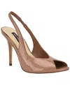 Nine West Pretta Slingback Peep Toe Pump In Brown