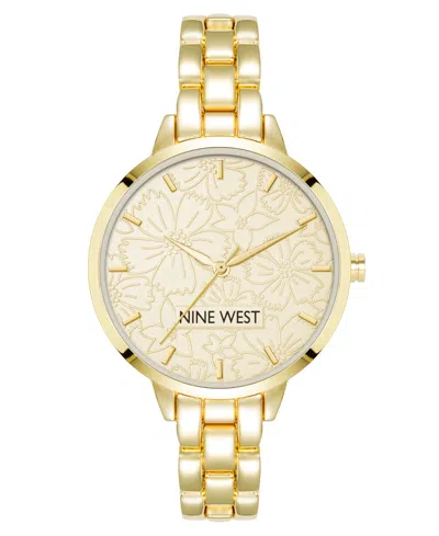 Nine West Women's Quartz Gold-tone Alloy Link Bracelet Watch, 36mm